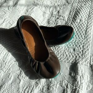 Tieks chocolate brown leather ballet flats size 6